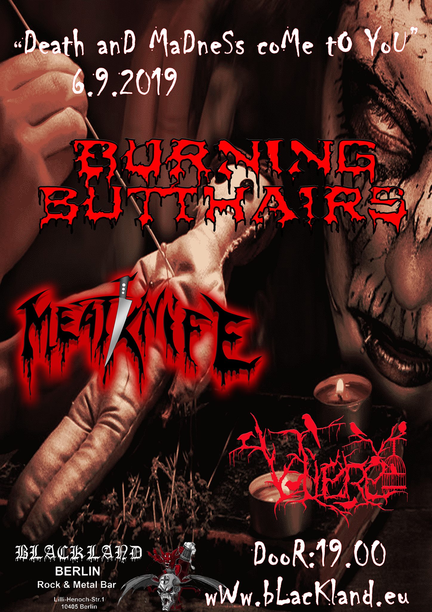 Burning Butthairs/Meatknife/Volière